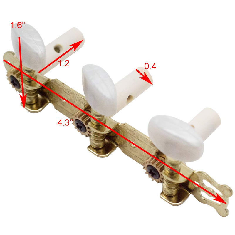 Timiy Classical Guitar Tuners,Tuning Key Pegs/Machine Heads for Classical Guitar,Gold V1