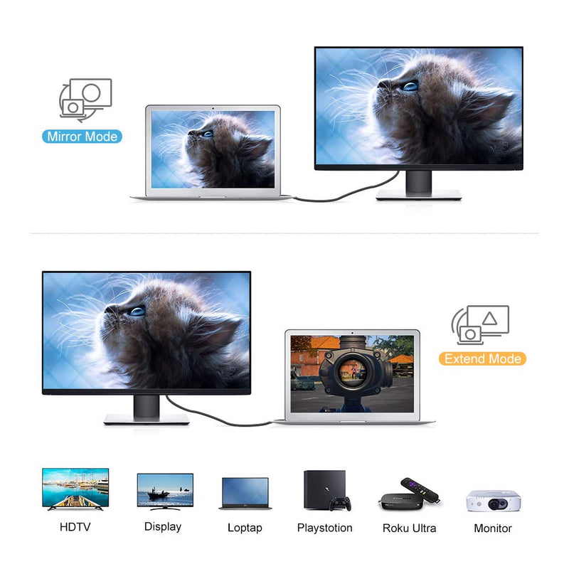 [AUSTRALIA] - CableCreation 8K HDMI 2.1 Cable, High Speed 48Gbps 8K 60Hz Ultra HD, HDCP 2.2,4:4:4 HDR, eARC, Compatible for PS5, PS4, Xbox One/Xbox Series X, QLED TV,Roku TV, VIZIO TV(3.3ft) 3.3 feet 