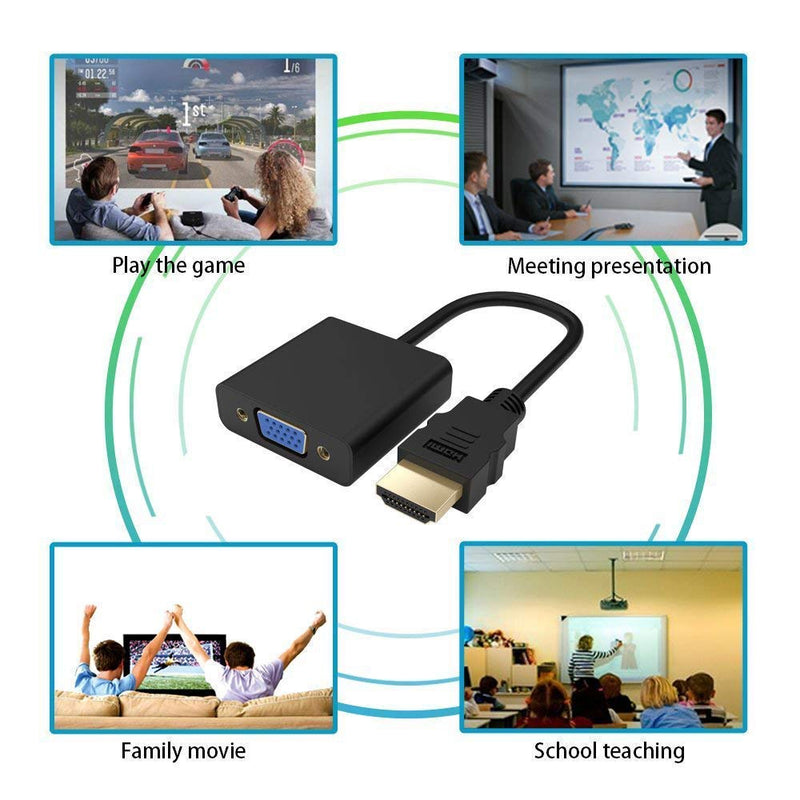 Manhattan HDMI (Male) to VGA (Female) Converter, Black 151467