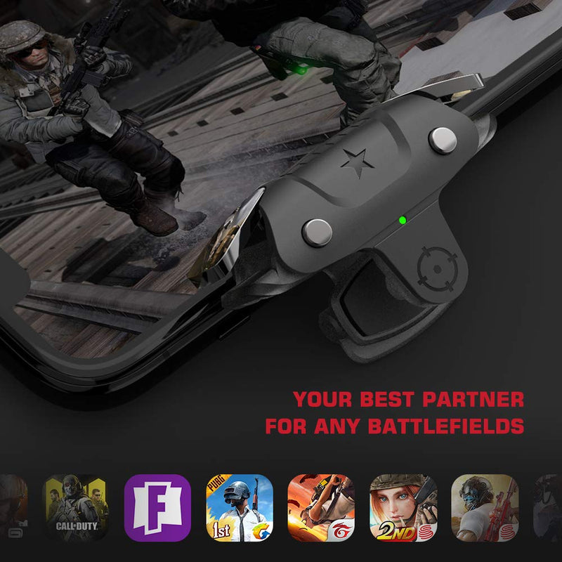 GameSir F5 Mini Falcon Game Trigger, Mobile Gaming Trigger for Pubg, Knives Out, Rules of Survival, Call of Duty, Fire Shooter Sensitive Controller for Android and iOS Phone/iPad