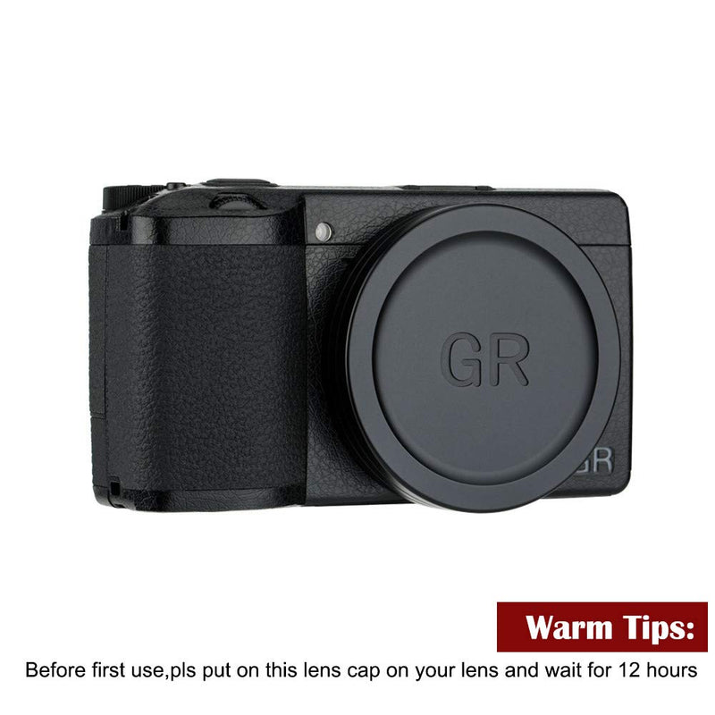 Aluminium Alloy Lens Cover Cap for Ricoh GR III GRIII GR II GRII, Anti-dust Lightweight Durable Camera Lens Protection Cover for GR2 GR3 with Soft EVA Interior Lens Cap