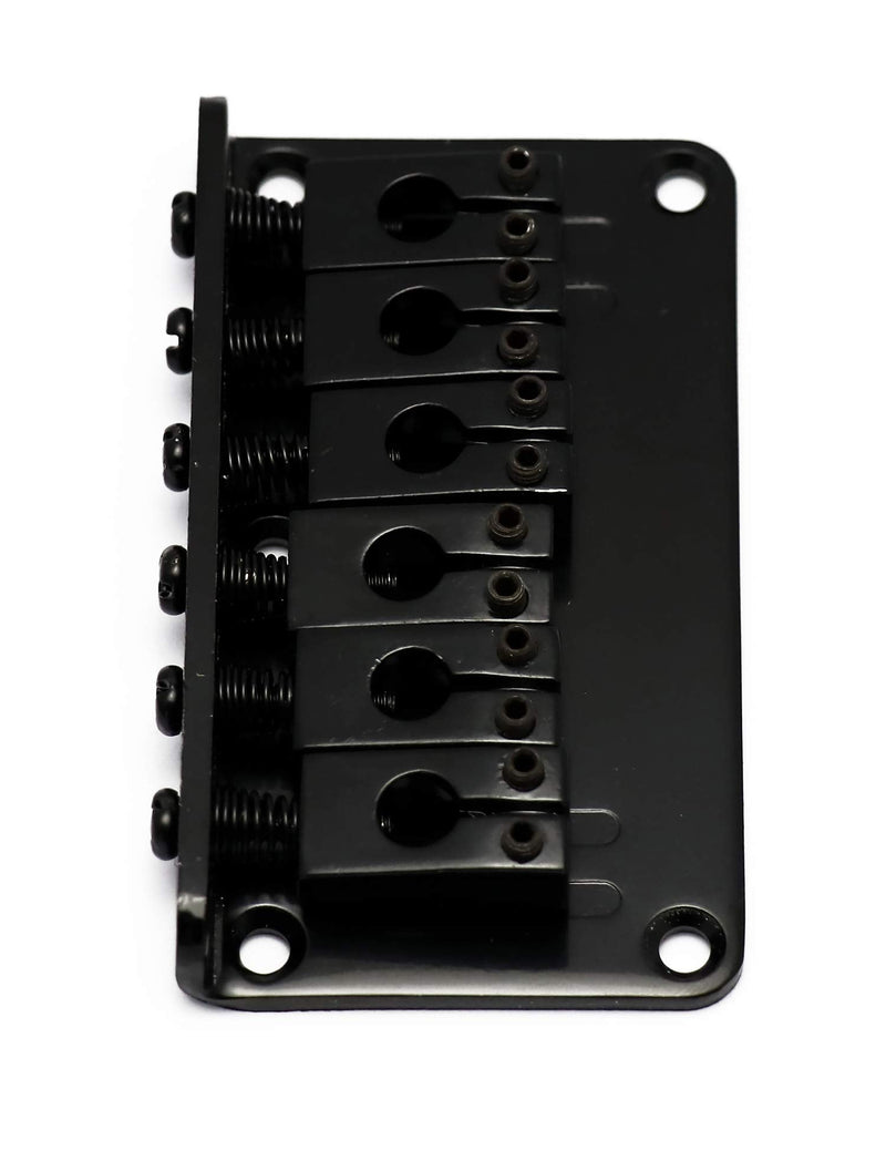 Metallor Guitar Bridge Saddles for Hardtail Strat Tele Electric Guitar Parts Replacement Black.