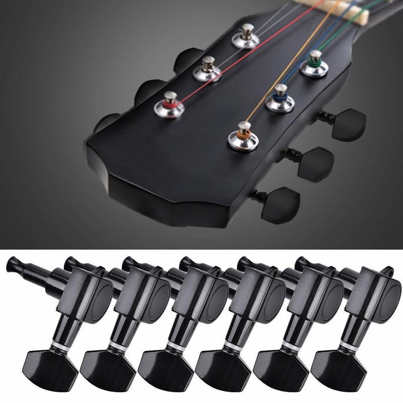 3L3R Guitar Tuning Pegs, Black Enclosed Locking Tuners Zinc Alloy Square Machine Heads …