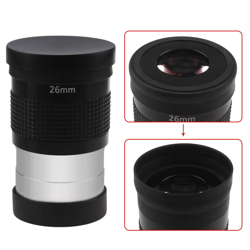 Astromania 2" Kellner FMC 55-Degree Eyepiece - 26mm - Wide Field eyepices with Comfortable Viewing Position