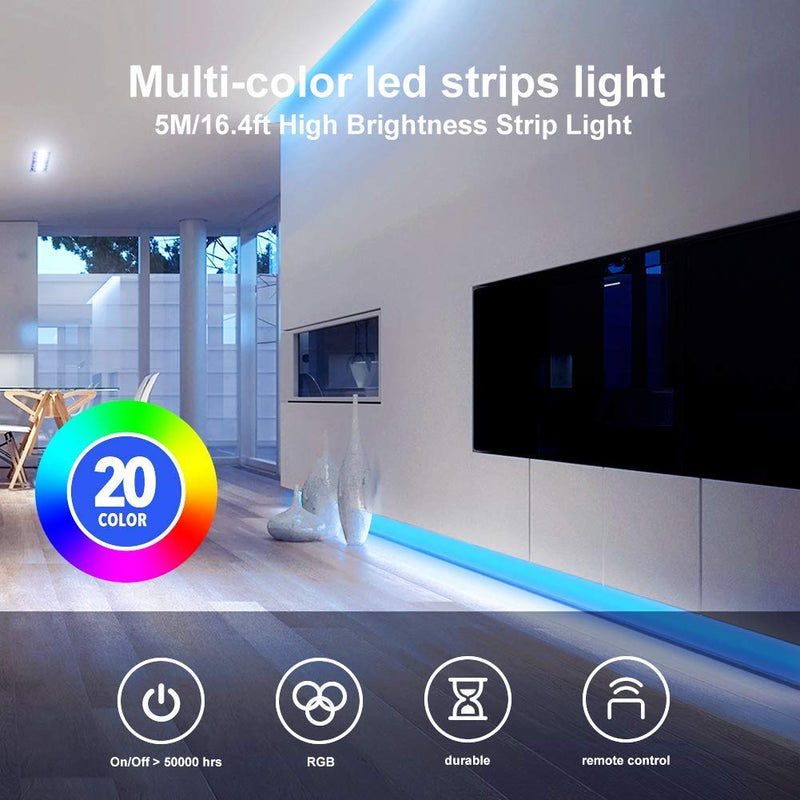 [AUSTRALIA] - Daybetter Led Strip Lights 16.4ft with Remote Controller and Power Supply 