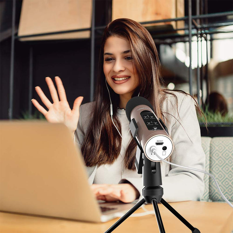 [AUSTRALIA] - SIGSIT Music Recording Microphone with Desktop Tripod,Condenser Microphone Integrated Reverb Sound Effects for Phone Recording,Gaming,Podcasting and Karaoke Singing 