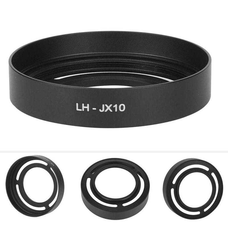 Oumij1 Hollow Metal Lens Hood - Compact Lens Hood - Detachable Camera Lens Hood - for Fuji X10/X20/X30 Camera(Black) Black