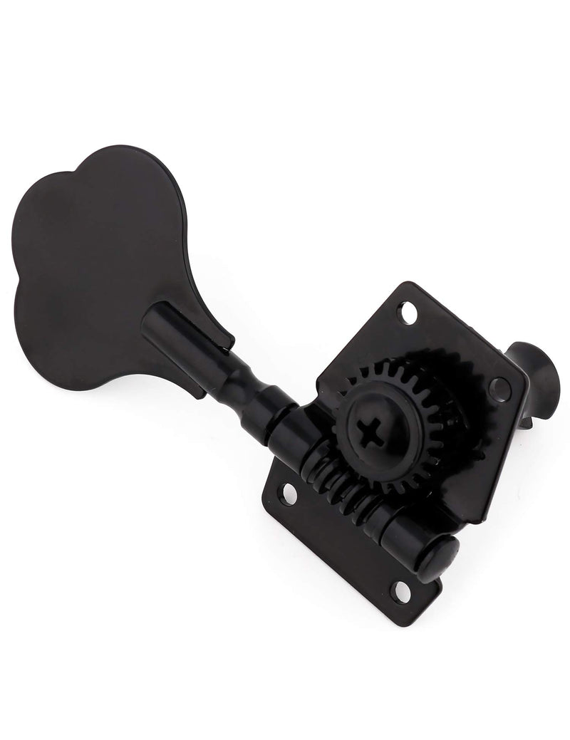 Metallor Bass Tuning Machines Tuning Pegs Tuning Keys Machine Heads Tuners Vintage Open Gear 2 Left 2 Right for P Bass J Bass Guitar Parts Replacement Black. 2L 2R-Black