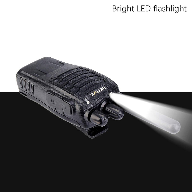 Retevis H-777 Walkie Talkie 16CH USB Rechargeable Long Range Flashlight Scan 2 Way Radio(1 Pack)