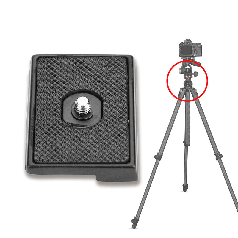 Acouto Quick Release Plate for Camera Tr with 1/4'' Screw Mount Fit for Manfrotto 3157N 3030 3130 3160 3262QR Aluminum Alloy + Rubber