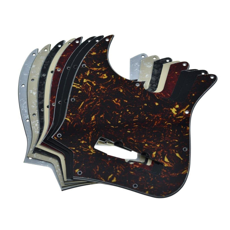 KAISH Lefty 4 String J Bass Style Pickguard Left Handed Bass Pick Guard Scrach Plate for Jazz J Bass made in USA/Mexico Black Pearl