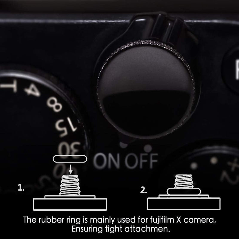 Soft Shutter Release Button (2 Pack/Black) high-end Pure Copper Camera Shutter Button Black