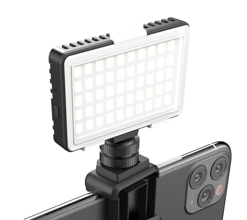 DigiPower #GoViral - InstaFame - Super Compact 50 LED Video Light (3.5W) | Features 350 Lumens, 3-Level Adjustable Brightness | Includes Phone & Camera Adapter, 3 Color Diffusers & Micro USB Cable