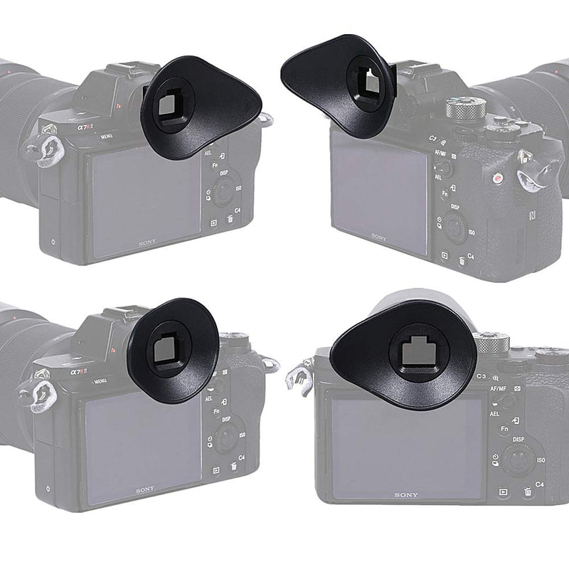 Oval Rotatable Camera Eyecup Eyepiece Viewfinder Eyeshade for Sony A9II A7RIV A7RIII A7III A7RII A7SII A7II A7 A7S A7R Mark IV III II A7M3 A9 A58 A99II Replaces Sony FDA-EP18 FDA-EP16 FDA-EP15 Eye Cup