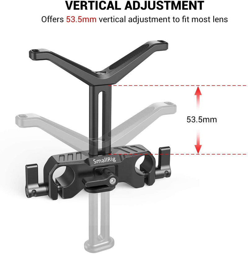 SMALLRIG Universal Lens Support with 15mm LWS Rod Clamp for Diameter 50mm to 140mm Lens - 1784