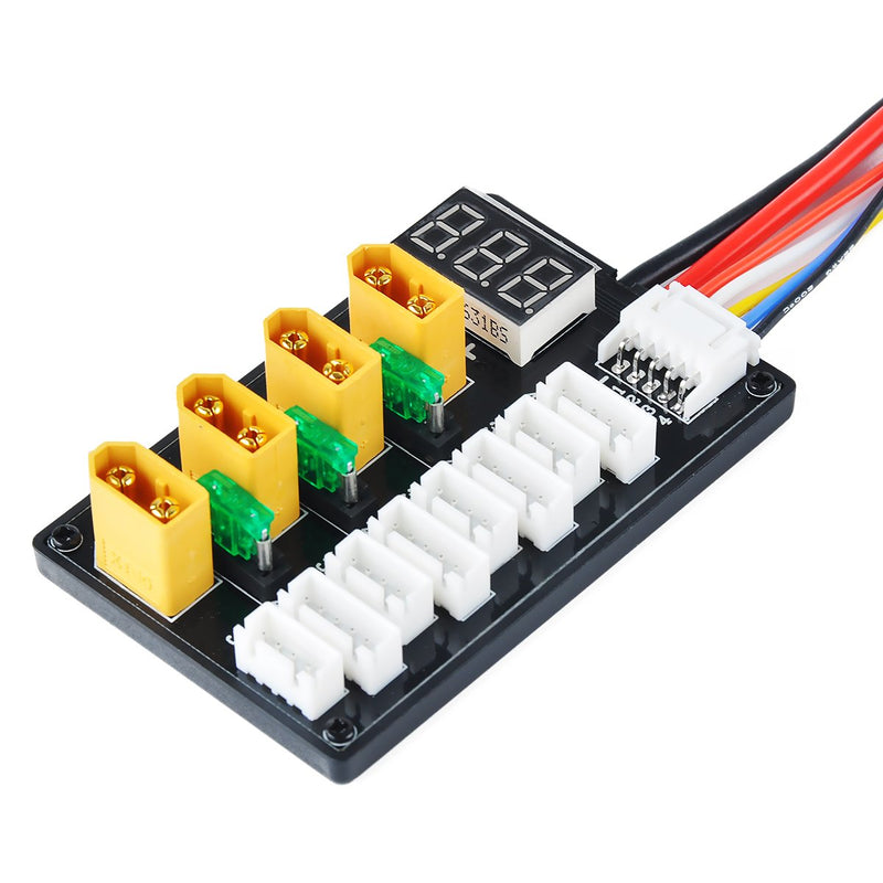 XT60 Parallel Charging Board for 3S 4S LiPo Batteries XT60 Connector with XT60 to Banana Connecting Cable