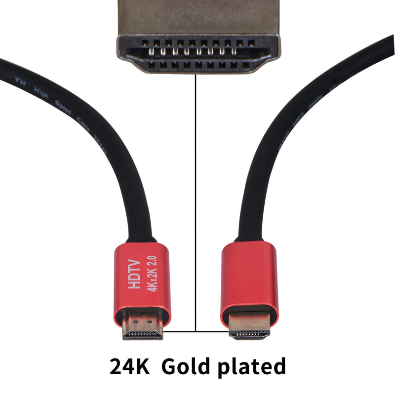 4K2K HDMI HDTV Cable,High Speed 18Gbps HDMI 2.0 Cable,4K, 3D, 2160P, 1080P, Ethernet - 28AWG HDMI Cord - Audio Return(ARC) Compatible UHD TV, Blu-ray, PS4, PS3, PC (16Feet, 1-Pack) 16Feet