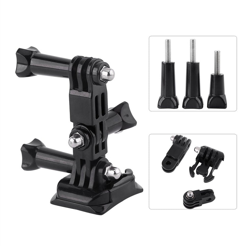 V BESTLIFE 7pcs/Set Adjustable Helmet Mount Kit Compatible with GoPro Hero Hero 3/2/1 Yi, Helmet Front and Side Mount and Adhesive, PC + Stainless Steel