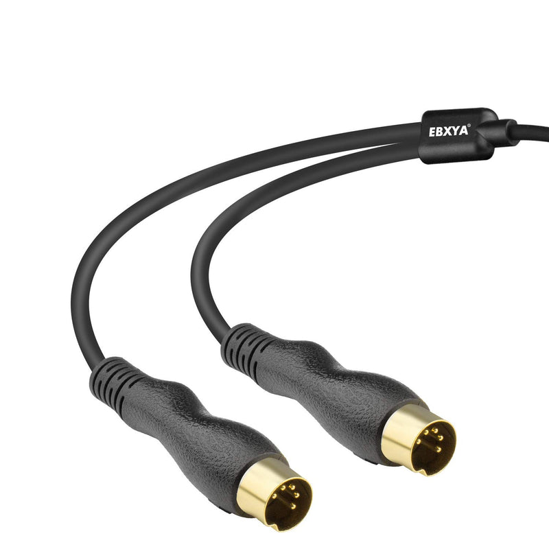 EBXYA MIDI Y Splitter Cable - 5 Pins Din MIDI Female to Dual 5 Pin Din MIDI Male Adapter Cable, 3 Feet