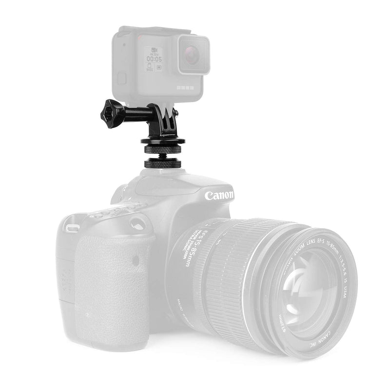 Anwenk Camera Hot Shoe Mount Adapter Compatible with GoPro Adapter Gopro Hero 7 6 5 4 Attaching on Gopro DSLR Camera or Ring Light Photography Gopro Hot Shoe Mount