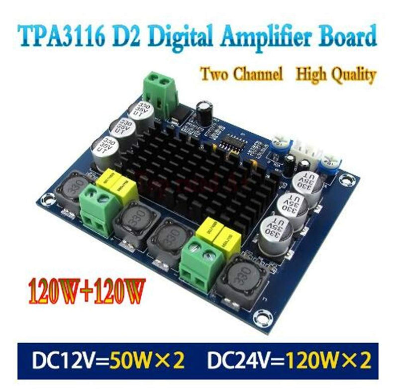[AUSTRALIA] - ACEIRMC TPA3116D2 TPA3116 XH-M543 Dual Channel Stereo High Power Digital Audio Power Amplifier Board 120W+120W DIY Module 