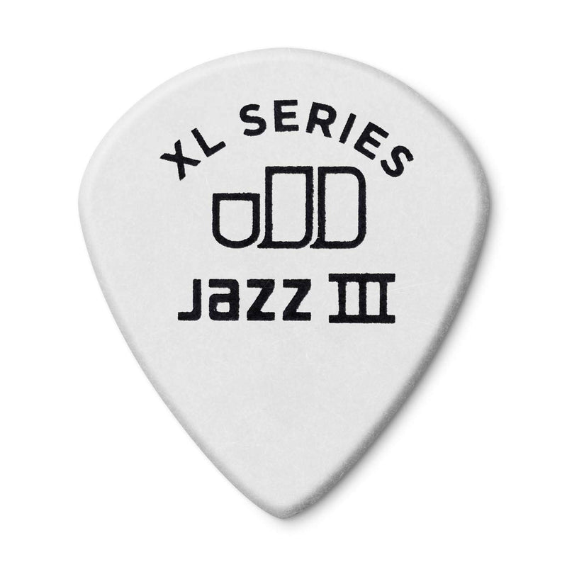 Dunlop 498P1.5 Tortex Jazz III XL, White, 1.5mm, 12/Player's Pack