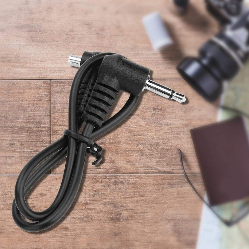Acouto Flash Sync Cable 3.5mm Jack Plug Flash Sync Cable Cord with Screw Lock to Male Flash PC 30 cm