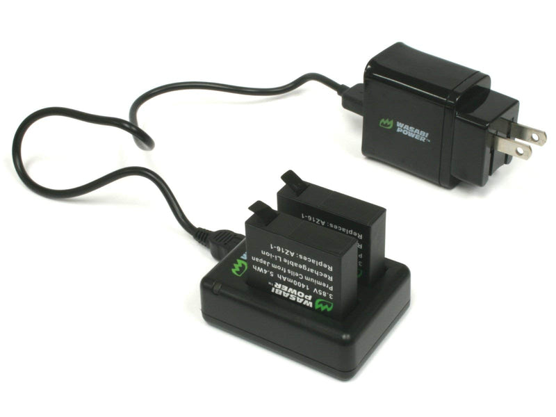 Wasabi Power Dual USB Battery Charger for YI 4K Action Camera