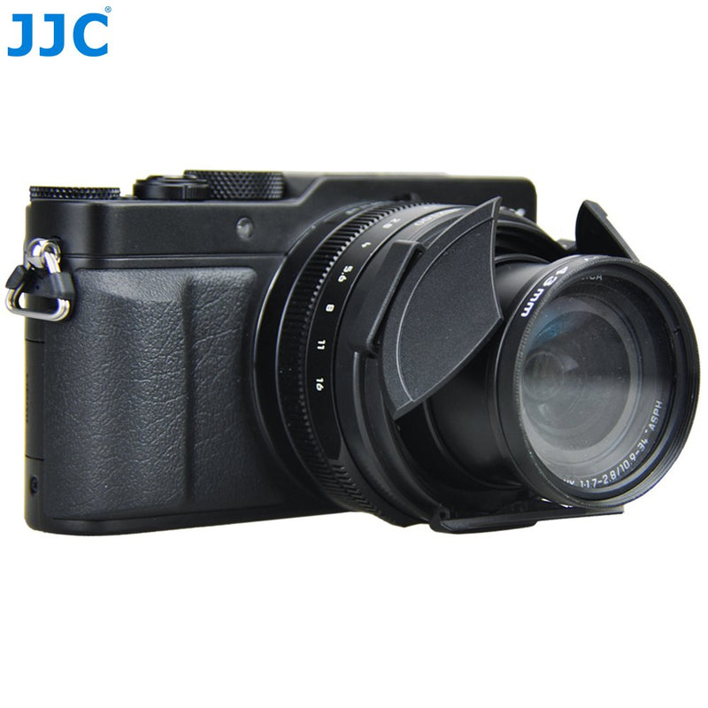 JJC ALC-LX100 Auto Open and Close Lens Cap For Panasonic LUMIX DMC-LX100 LEICA D-LUX(Typ 109) Camera (Black)