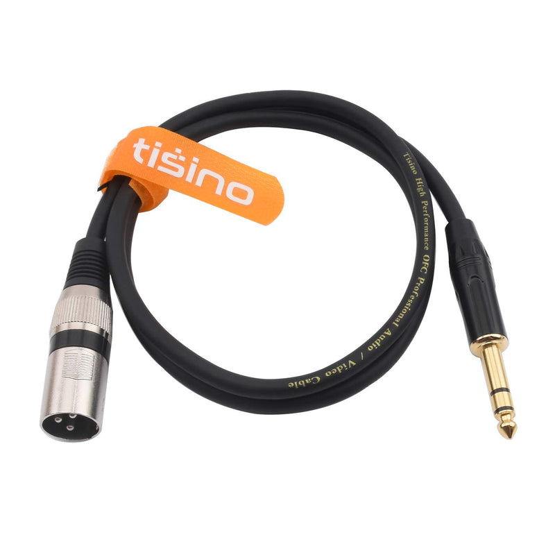 [AUSTRALIA] - DISINO 1/4 Inch TRS to XLR Male Balanced Signal Interconnect Cable Quarter inch to XLR Patch Cable - 3.3 Feet 3 feet 