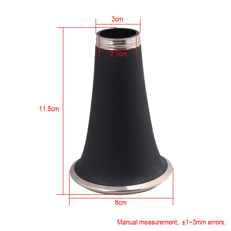 lovermusic lovermusic Black Clarinet Bell ABS Material Clarinet Accessory Woodwind Bb Trumpet