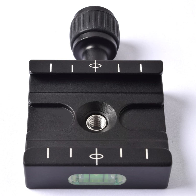 Fotoconic Black 50mm Quick Release Plate Clamp Fits Arca Swiss, Adapter Mount for Tripod Monopod BallHead QR-50