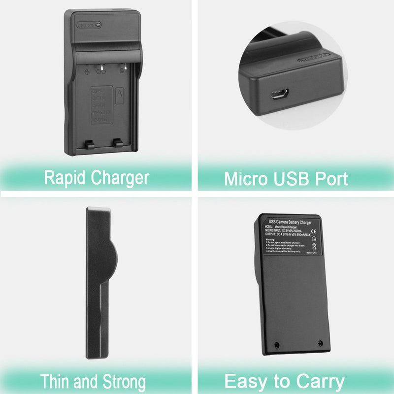 CCYC NB-2L USB Fast Charger Replacement for Canon NB-2L, NB-2LH Battery and G9, Rebel XTi, G7, Rebel XT, HV-20, ZR-850, S30, HV-40, S330, S50, HV-10, ZR100, ZR-830, ZR-700 More Digital Cameras