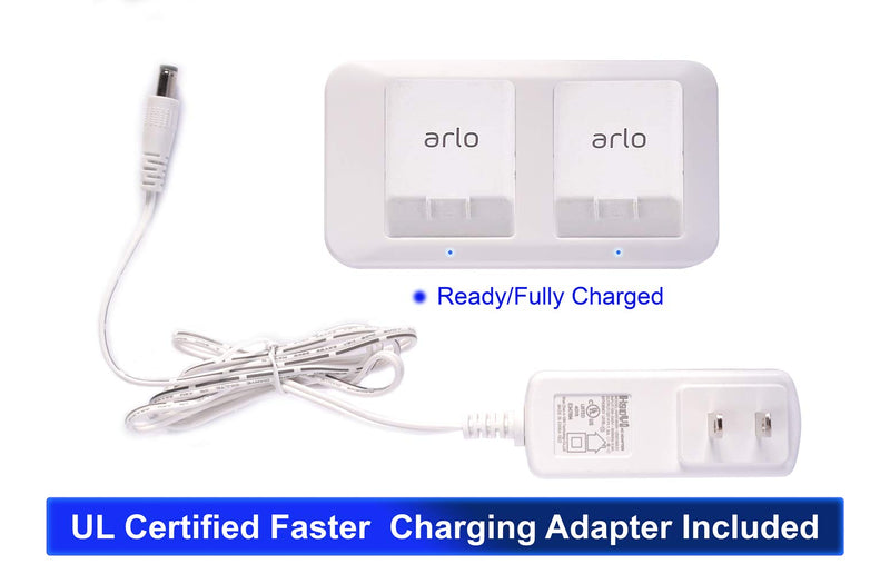 Battery Charger Design for Arlo pro Battery Charger Station and Arlo pro 2 Battery Charger Station, Also for Arlo Go Camera with Fast Charging Adapter by WeHaoYi