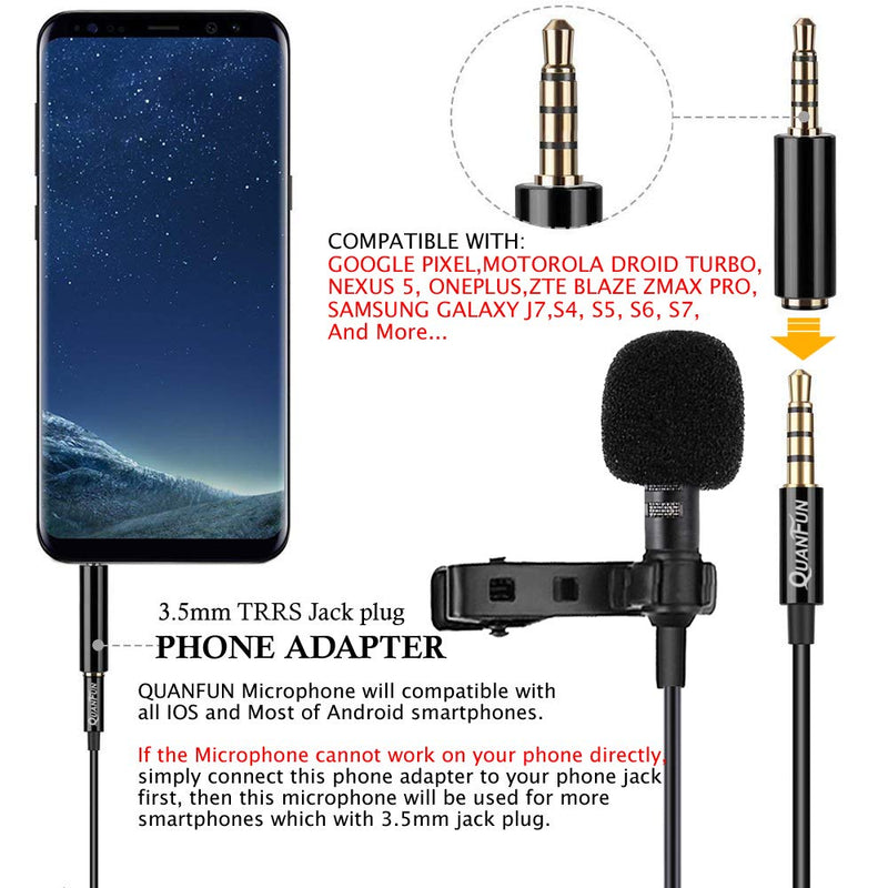 [AUSTRALIA] - Dependable Lavalier Lapel Microphone, Dual Professional Lavalier Mic Phone Microphone with 2 Extension Cord + 1 Y Connector Perfect for Dual Interview, YouTube, Video Recording, Broadcasting - 2PACK For iphone/Android Phone-2pack 