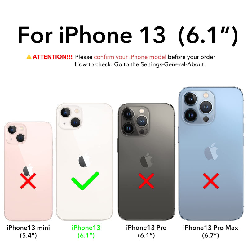 ORNARTO Shockproof Liquid Silicone Designed for iPhone 13 Case Gel Rubber Full Body Protection Anti-Shock Cover Case Drop Protection 6.1inch-WineRed Wine Red