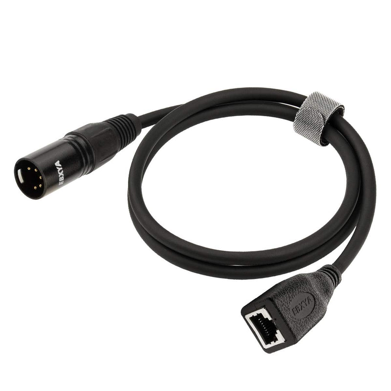 [AUSTRALIA] - EBXYA 5 Pin XLR to RJ45 Cable - RJ45 to XLR DMX Male/Female Cable 3 feet, 1 Pair RJ45 to XLR5M + RJ45 to XLR5F 