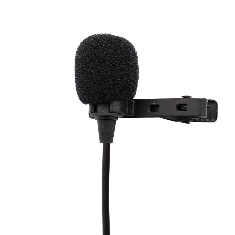 [AUSTRALIA] - Knox Clip-On Lavalier Microphone – Professional Hands Free Body Lapel Mic for Recording and Live Audio – 3.55mm Jack with 1/4” Adapter – Fits DSLR and Video Cameras, Phones, Computers 