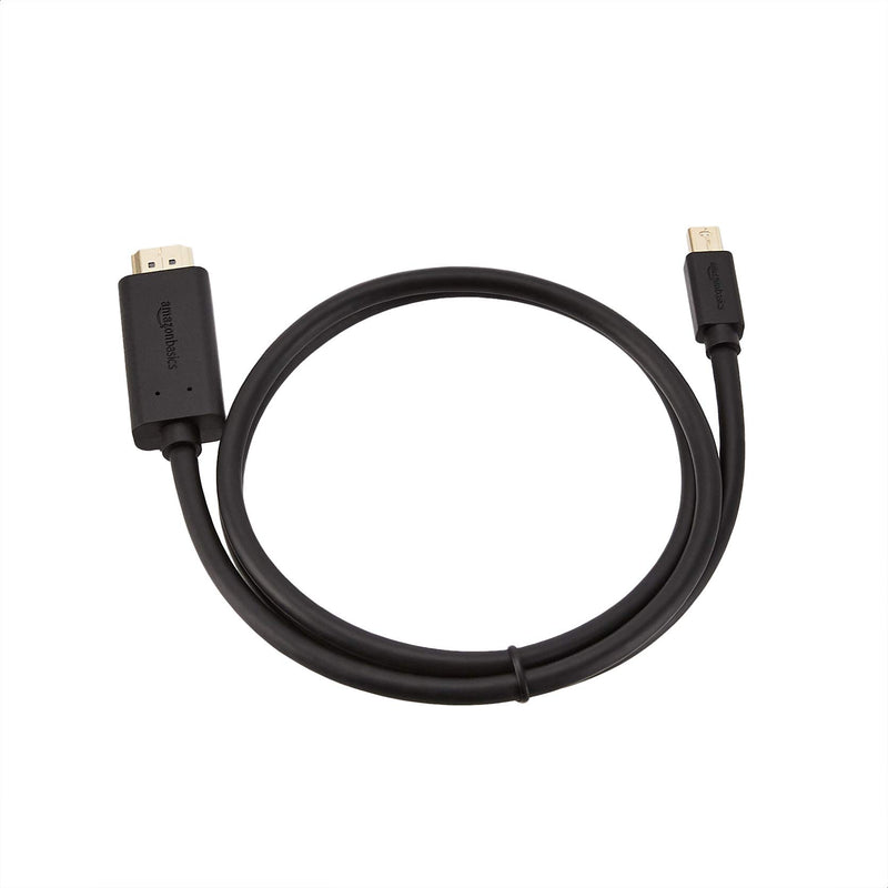 Amazon Basics AZDPHD03 Mini DisplayPort to HDMI Cable - 3 Feet 1-Pack Single 3-Feet
