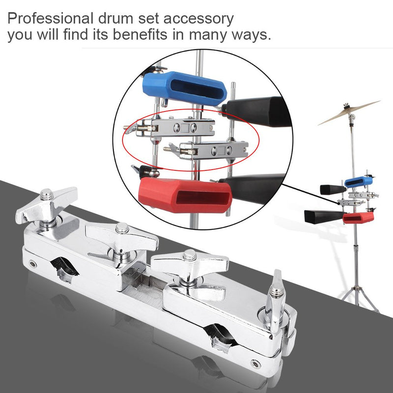 Drum Set Connecting Clamp Holder Bracket Rod, Iron Percussion Drum Connecting Clip & Bracket Rod