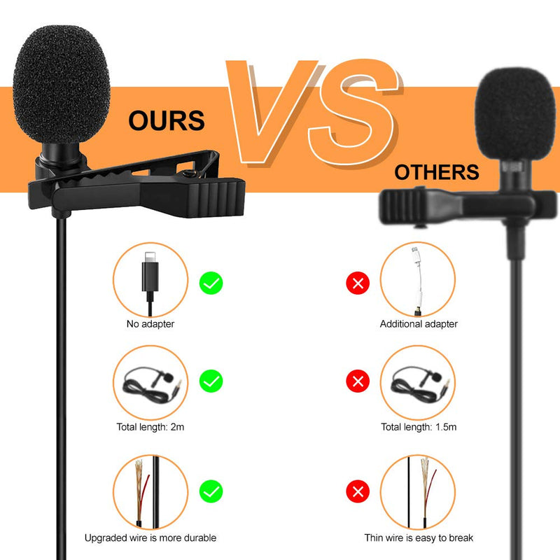 [AUSTRALIA] - 3.5mm Omnidirectional Mic, Tiny External Microphone, Clip-On Android Smartphone Mics for Recording YouTube, Interview, Video Conference, Podcast, Voice Dictation, Kwai Conference, 204 3.5 Interface 