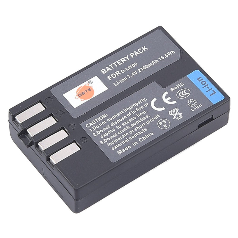 DSTE Replacement for 2X D-Li109 Li-ion Battery Compatible Pentax K-R K-30 K-50 K-500 KR K30 K50 K500 K-S1 K-S2 K-70 Camera