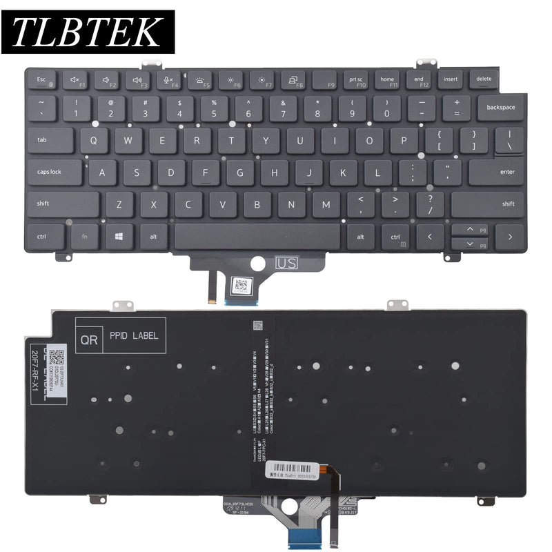 TLBTEK Backlight Keyboard Replacement Compatible with Dell Latitude 5420 5421 5430 7420 7520 2021 Series Laptop P/N: 0PWCJY 0CVGNH PK132UG2A00