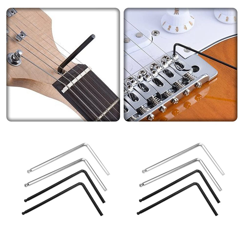 4 Pcs Guitar Wrench Metal Wrench Tool Guitar Allen Wrench for Guitar Truss Rod Adjustment