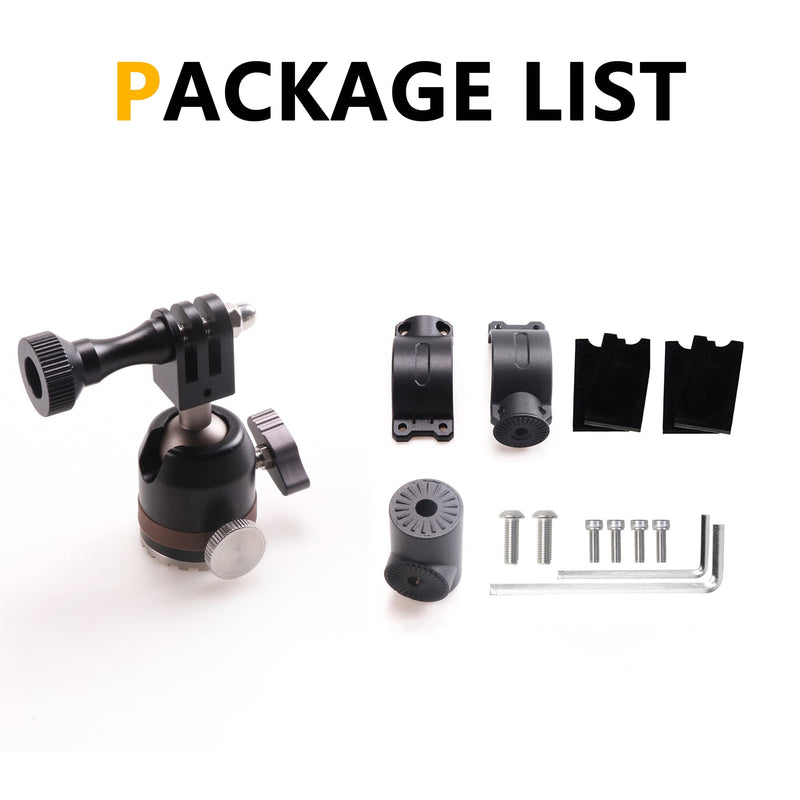 BESTAOO UTV ATV Camera Mount Compatible with GoPro for 1.75"-2" Roll Bar, Aluminum 360° Rotation Action Camera Holder for All GoPro Models, Such as Hero 9, 8,7,5 4, GoPro Max, Insta360 etc Black