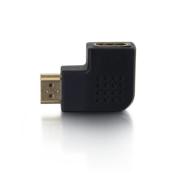 [AUSTRALIA] - C2G HDMI Adapter, HDMI Right Angle Adapter, Fits in Tight Spaces, for Wall Mounted TVs, 90 Degrees, Cables to Go 43291 Left Side Angle HDMI Adapter 