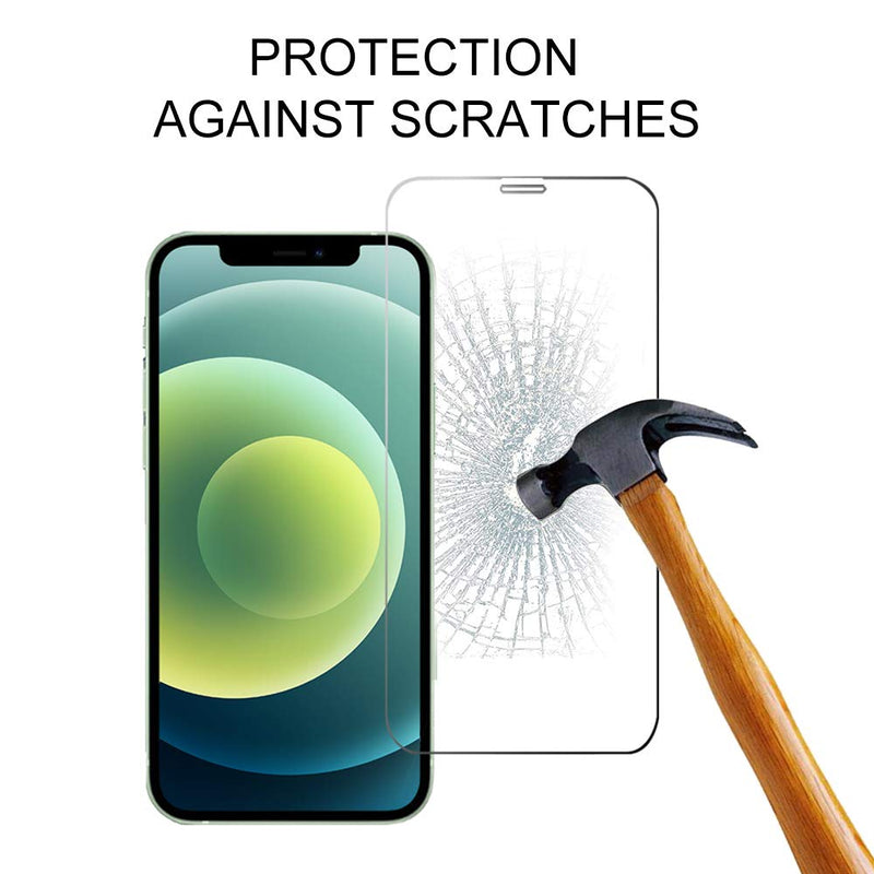 Sobrilli Screen Protector Compatible with iPhone 12 Pro and iPhone 12, [3 Pack] Tempered Glass Screen Protector 6.1-Inch [Anti-Scratch][Case-Friendly][Bubble Free] Clear