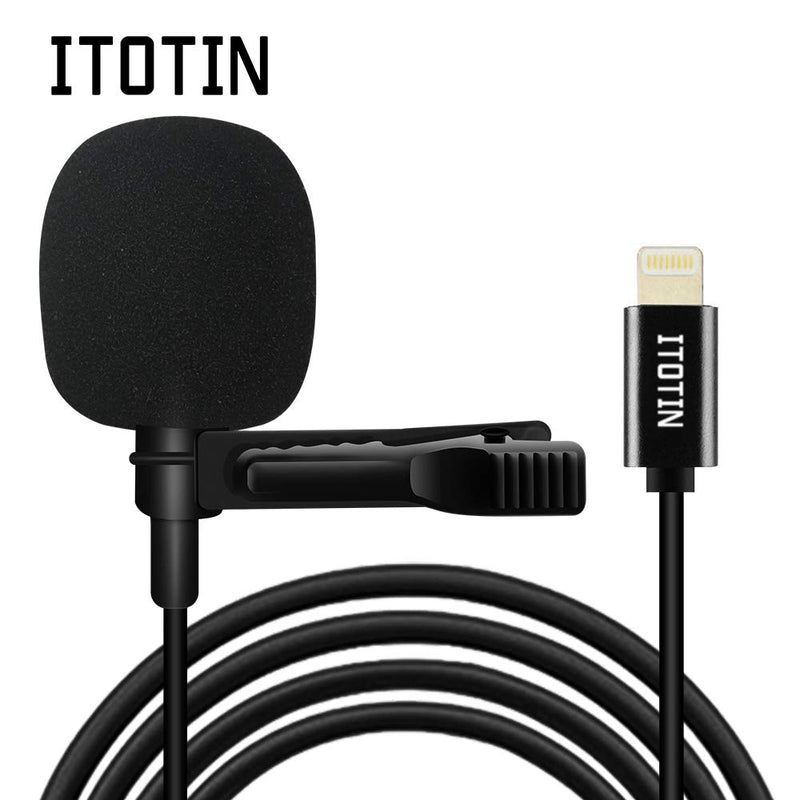 [AUSTRALIA] - Microphone for iPhone, Professional Microphone Grade Lavalier Lapel Omnidirectional Microphone Phone Audio Video Recording Lavalier Condenser Microphone (iOS 1.5m) (4.92ft)1.5m for Ios 