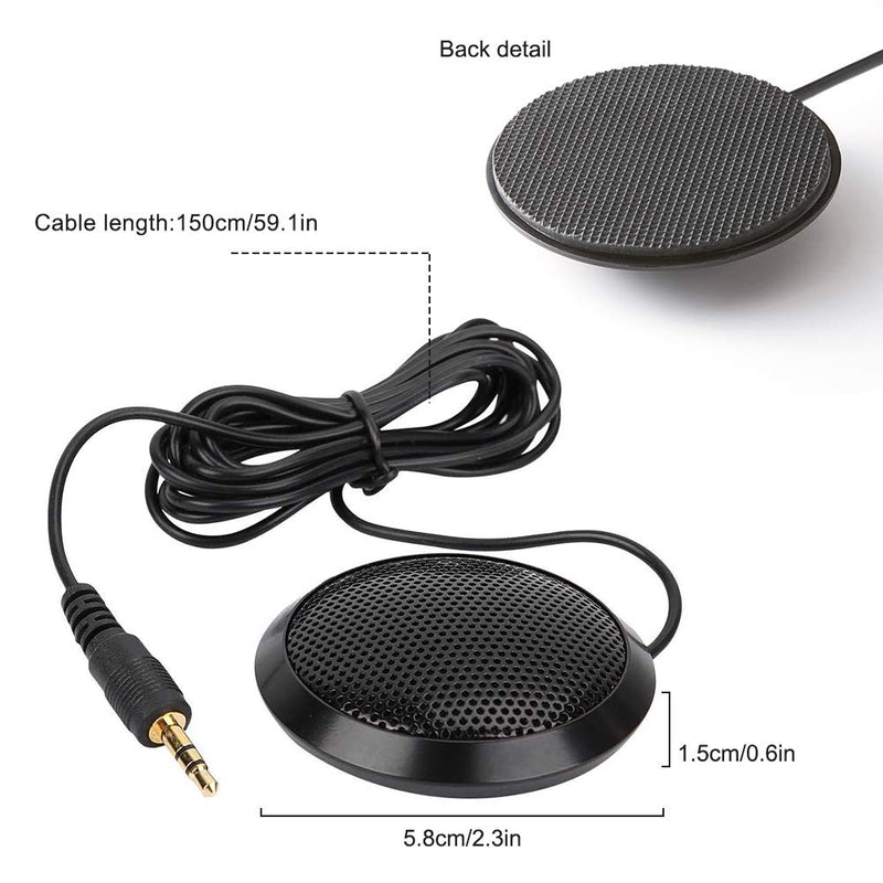 [AUSTRALIA] - MUTOCAR Conference Microphone 3.5mm, Desktop Microphone, Omnidirectional Condenser Boundary PC Mic for Streaming, VoIP Calls, Skype, Chatting (Windows/Mac) 
