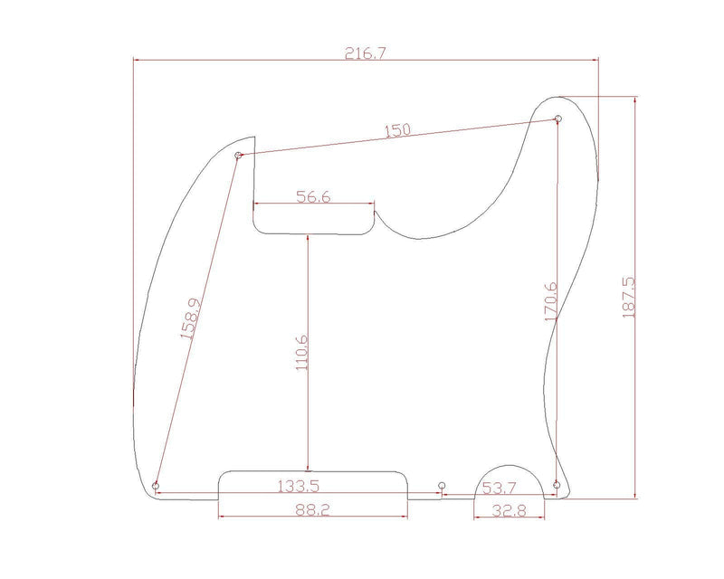 [AUSTRALIA] - Musiclily 5 Hole Vintage Tele Pickguard Guitar Scratch Plate for USA/Mexican Made Fender Telecaster Style, 3Ply Mint Green 